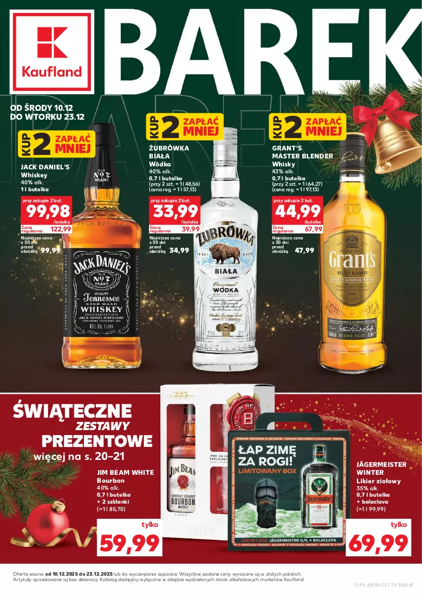 Gazetka promocyjna Kaufland - Barek Kauflandu - ważna 10.12 do 23.12.2025 - strona 1 - produkty: Blender, Bourbon, Gra, Jim Beam, Lanki, Likier, Whiskey, Whisky, Wódka