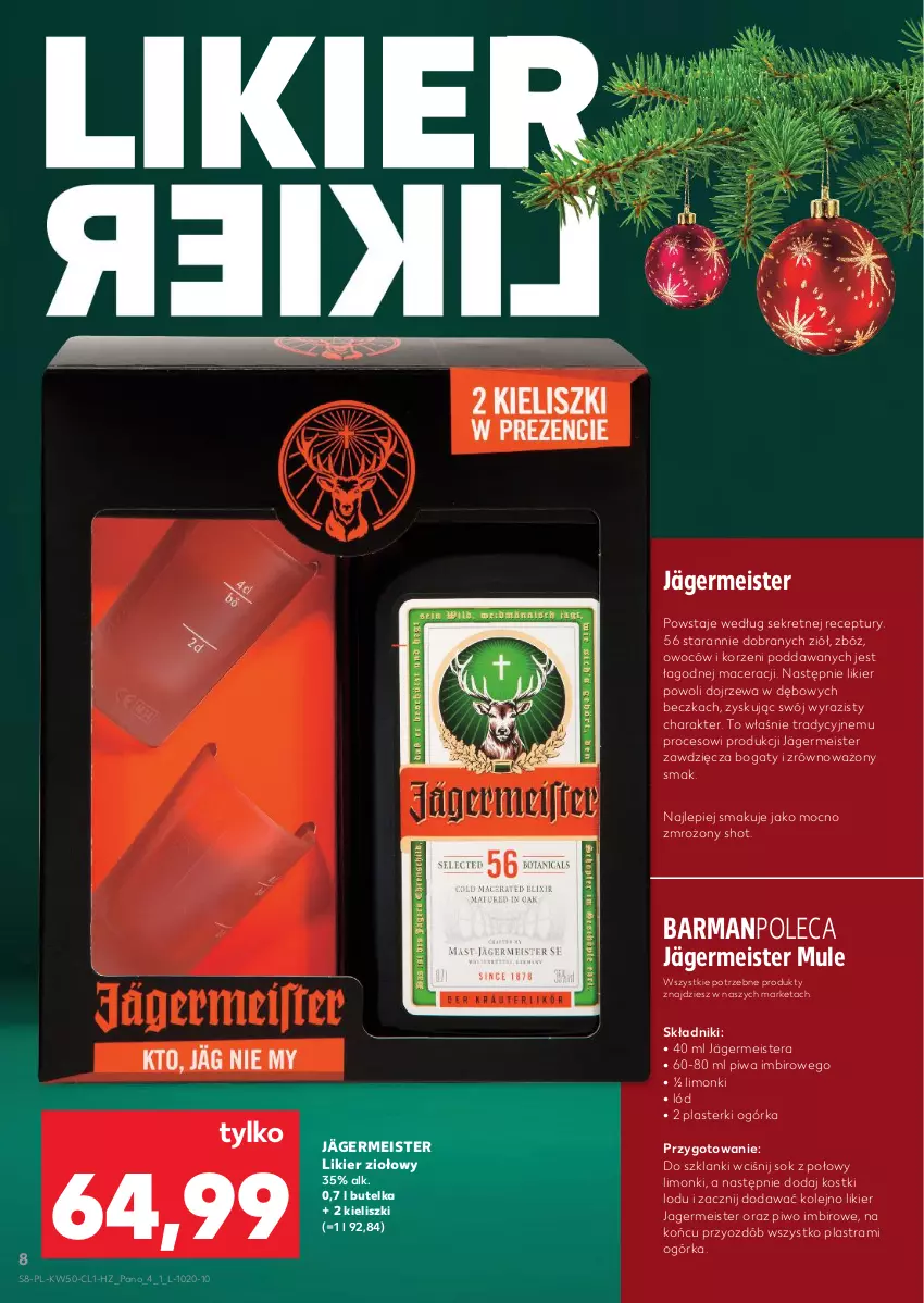 Gazetka promocyjna Kaufland - Barek Kauflandu - ważna 10.12 do 23.12.2025 - strona 8 - produkty: Acer, Imbir, Jagermeister, Kret, Lanki, Likier, Mule, Olej, Piwa, Piwo, Piwo imbirowe, Plasterki, Sok, Tera
