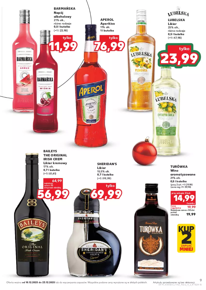 Gazetka promocyjna Kaufland - Barek Kauflandu - ważna 10.12 do 23.12.2025 - strona 9 - produkty: Aperol, Gin, Likier, Napój, Wino