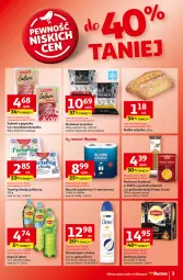 Gazetka promocyjna Auchan - Pewność Niskich Cen Supermarket - Gazetka - ważna od 28.08 do 28.08.2024 - strona 3 - produkty: Kurczak, Makaron, Rum, Salami, Papier, Twaróg, Dezodorant, Dove, Ręcznik, Lipton, Rolki, Salami z papryką, Twaróg chudy, Herbata, Napój, Bułka