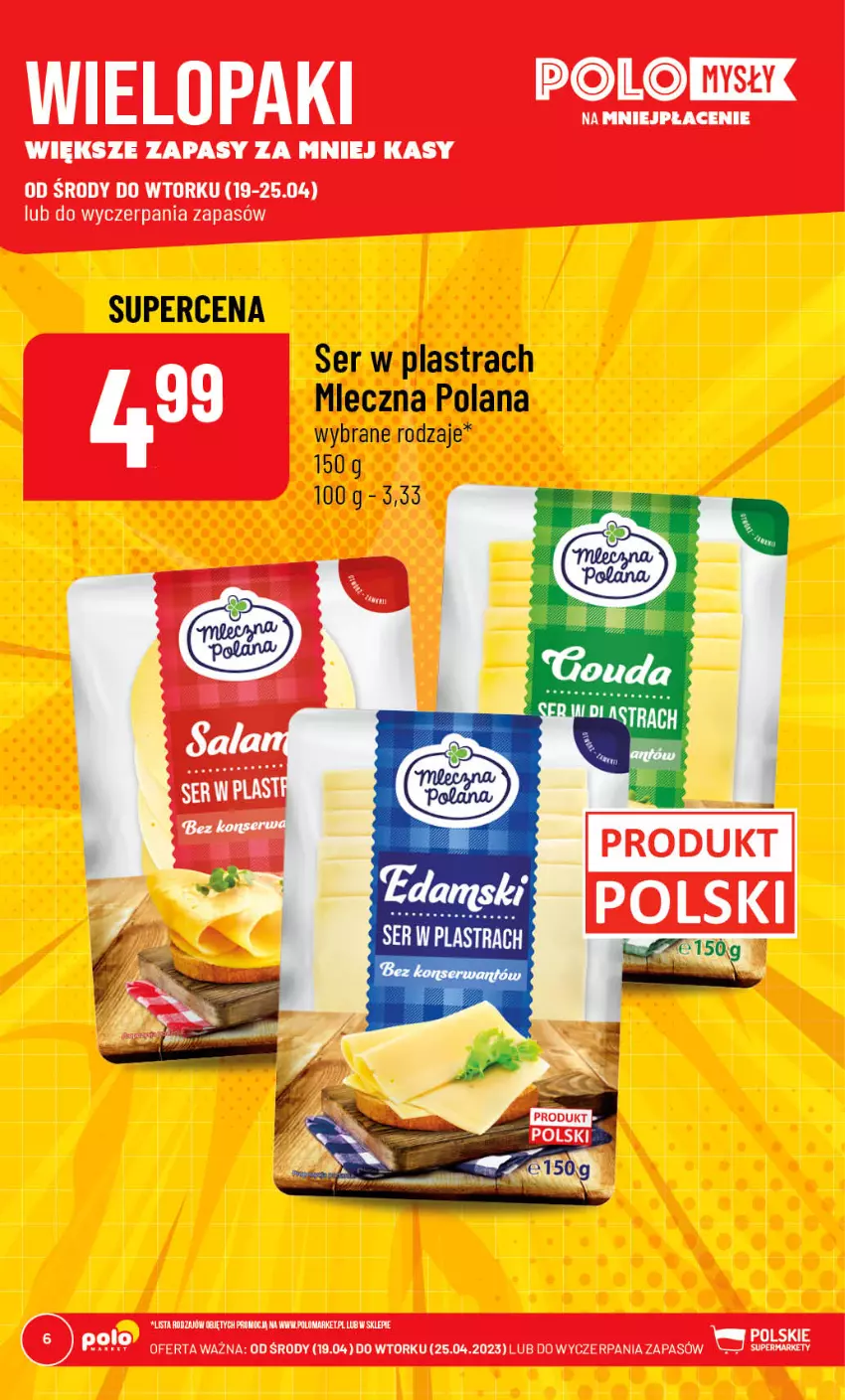 Gazetka promocyjna PoloMarket - Gazetka pomocyjna - ważna 19.04 do 25.04.2023 - strona 6 - produkty: LANA, Ser