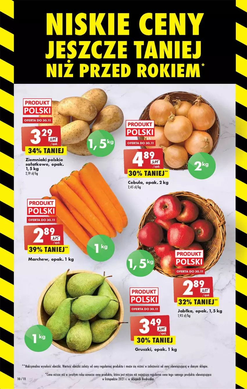 Gazetka promocyjna Biedronka - Gazetka - Biedronka.pl - ważna 28.11 do 03.12.2022 - strona 10 - produkty: Cebula, Gruszki, Sałat, Sok, Top, Ziemniaki