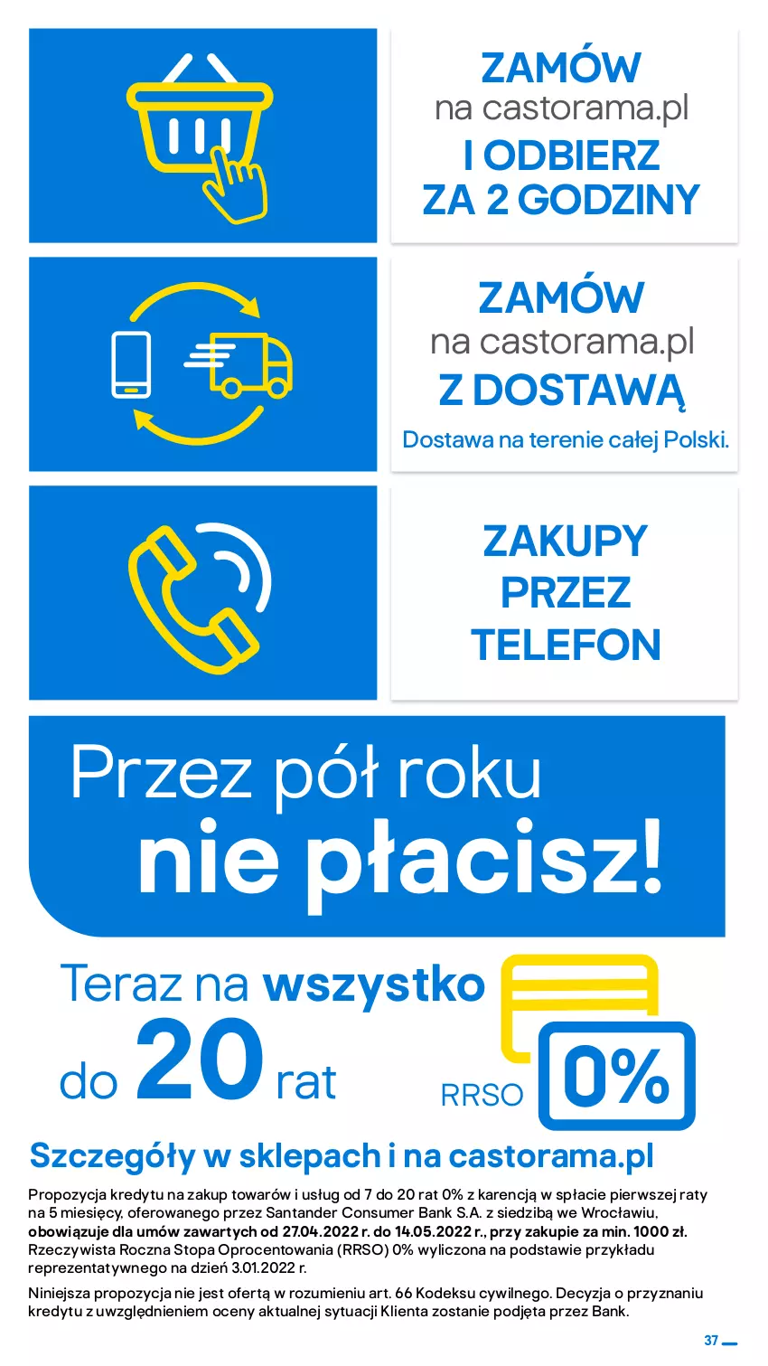 Gazetka promocyjna Castorama - ważna 20.04 do 03.05.2022 - strona 37 - produkty: Astor, Rama, Telefon, Tera, Top