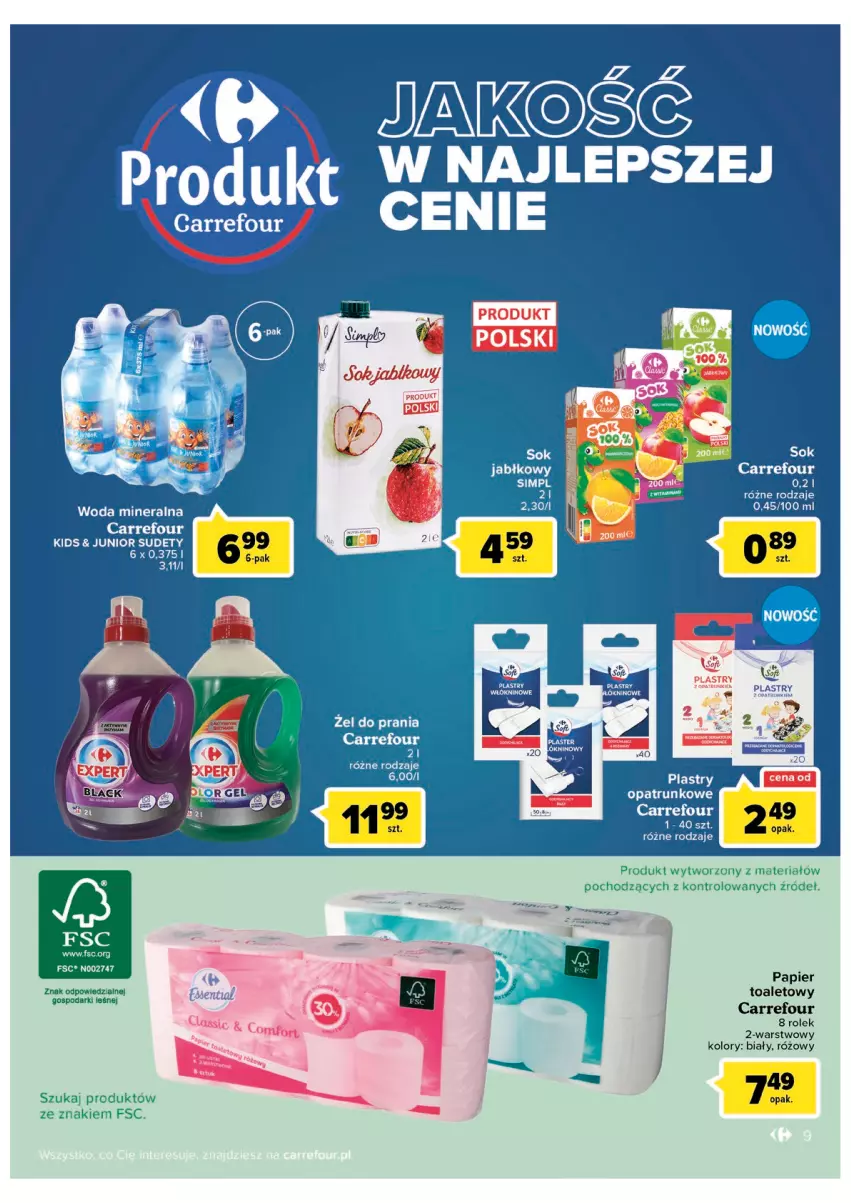 Gazetka promocyjna Carrefour - Gazetka Carrefour Zyskoteka - ważna 19.07 do 30.07.2022 - strona 9 - produkty: Papier, Woda, Woda mineralna