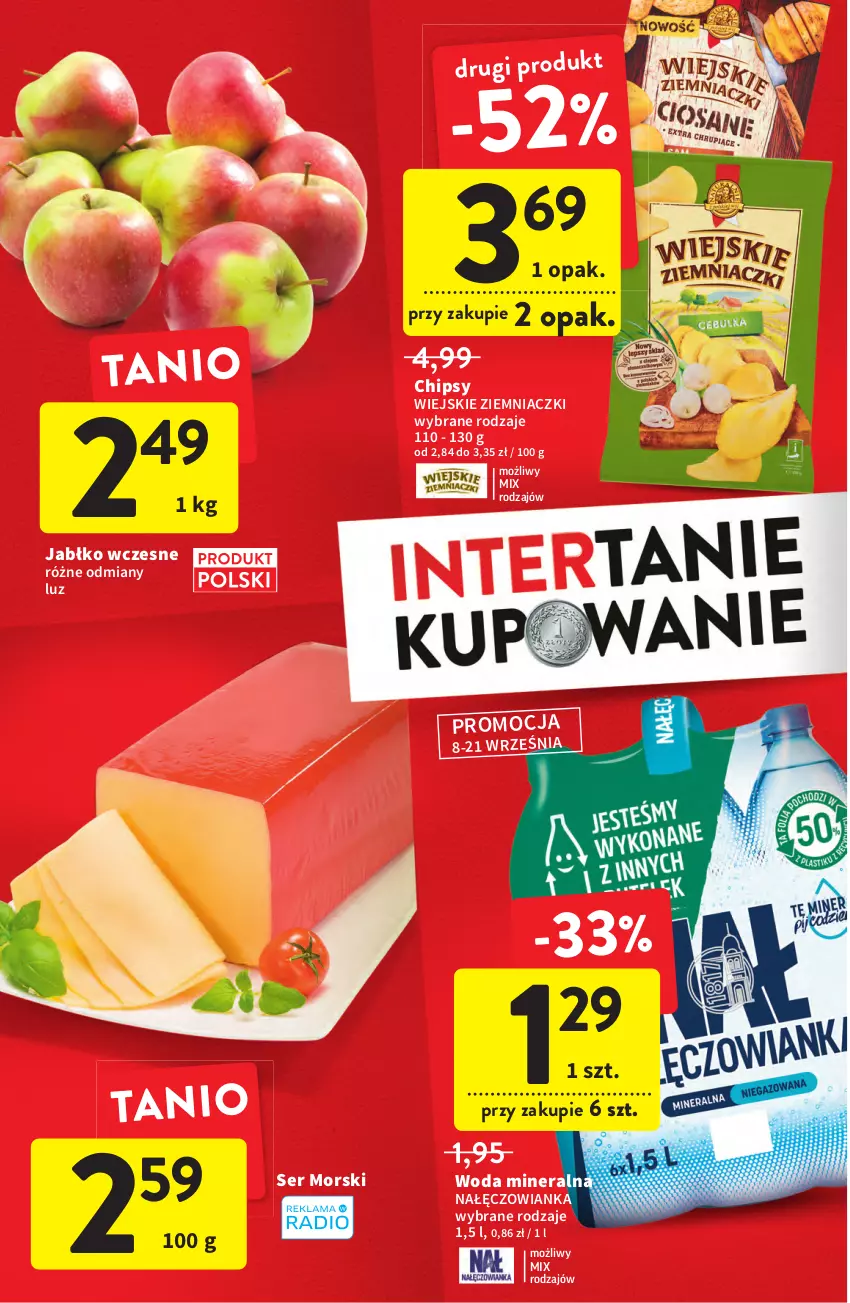 Gazetka promocyjna Intermarche - Gazetka Intermarche - ważna 08.09 do 14.09.2022 - strona 8 - produkty: Chipsy, Nałęczowianka, Ser, Woda, Woda mineralna