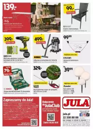 Gazetka promocyjna Jula - Gazetka - ważna od 04.06 do 04.06.2025 - strona 39 - produkty: Odkurzacz, Noż, Gin, Odkurzacz przemysłowy, Anslut, Nożyce, Warka, Tarka, Wkręt, Wkrętarka, Zestaw wierteł, Krzesło, Akumulator, Fa