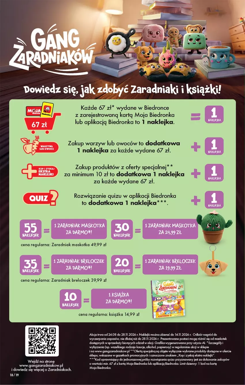 Gazetka promocyjna Biedronka - Od Wtorku - ważna 01.09 do 05.09.2026 - strona 18 - produkty: Breloczek, Gra, Grafika, Klej, Kotek, Książka, Papier, Quiz