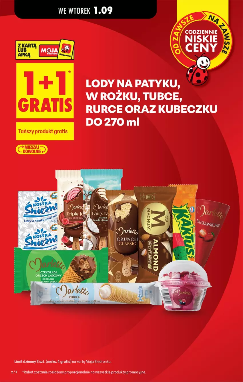 Gazetka promocyjna Biedronka - Od Wtorku - ważna 01.09 do 05.09.2026 - strona 2 - produkty: Gra, Lody, Por
