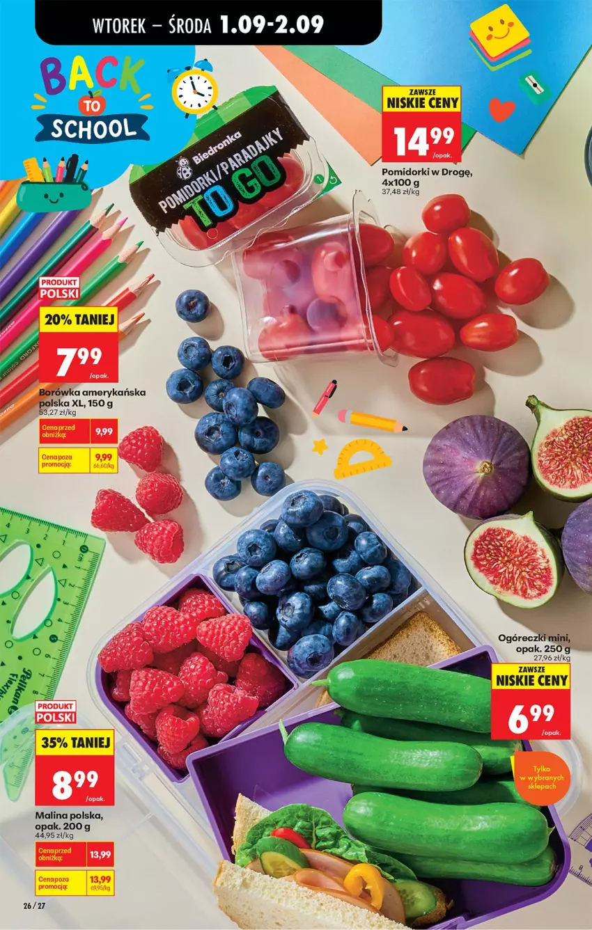 Gazetka promocyjna Biedronka - Od Wtorku - ważna 01.09 do 05.09.2026 - strona 28 - produkty: Borówka, Borówka amerykańska, Pomidorki