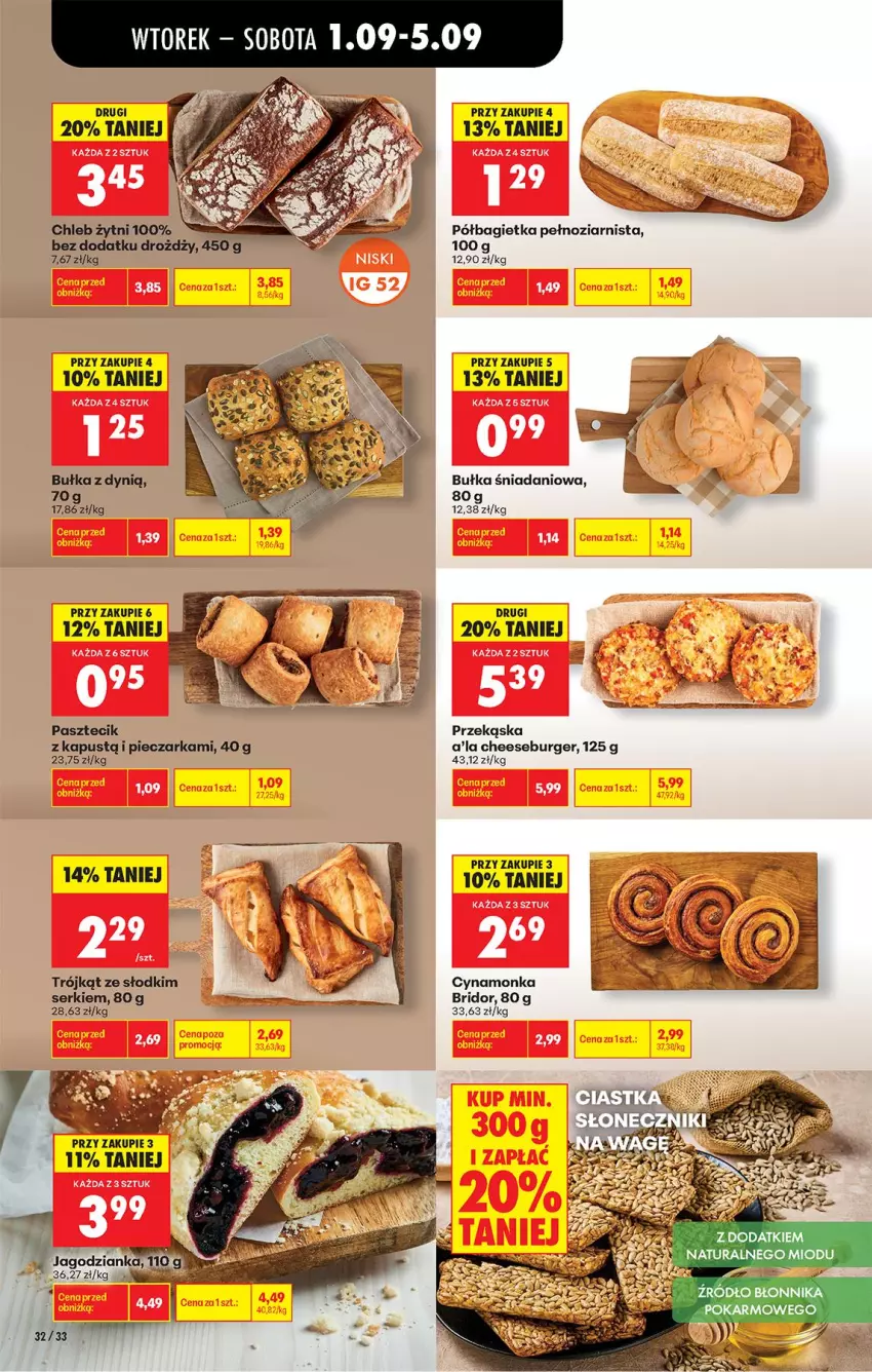 Gazetka promocyjna Biedronka - Od Wtorku - ważna 01.09 do 05.09.2026 - strona 36 - produkty: Bagietka, Bułka, Burger, Chleb, Danio, Dynią, Kapustą, Piec, Pieczarka, Półbagietka, Ser
