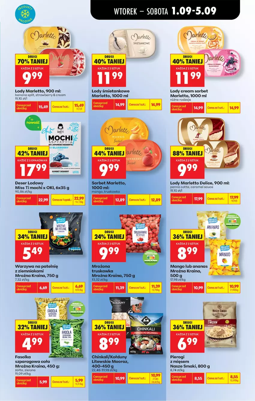 Gazetka promocyjna Biedronka - Od Wtorku - ważna 01.09 do 05.09.2026 - strona 47 - produkty: Ananas, Deser, Dres, Fa, Lody, Mango, Panna cotta, Pierogi, Ser, Sos, Warzywa