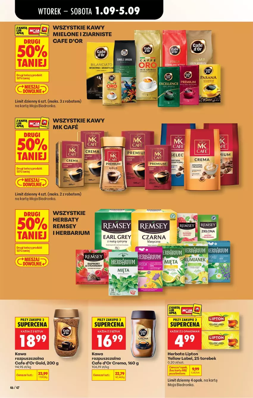 Gazetka promocyjna Biedronka - Od Wtorku - ważna 01.09 do 05.09.2026 - strona 52 - produkty: Cytryny, Herbata, Kawa, LG, Lipton, Rum