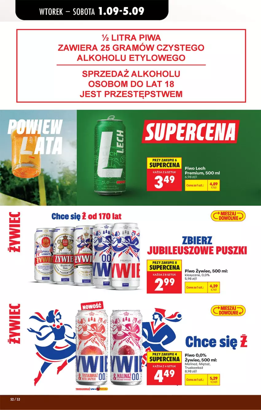 Gazetka promocyjna Biedronka - Od Wtorku - ważna 01.09 do 05.09.2026 - strona 64 - produkty: Fa, Lech Premium, Mięta, Piwo