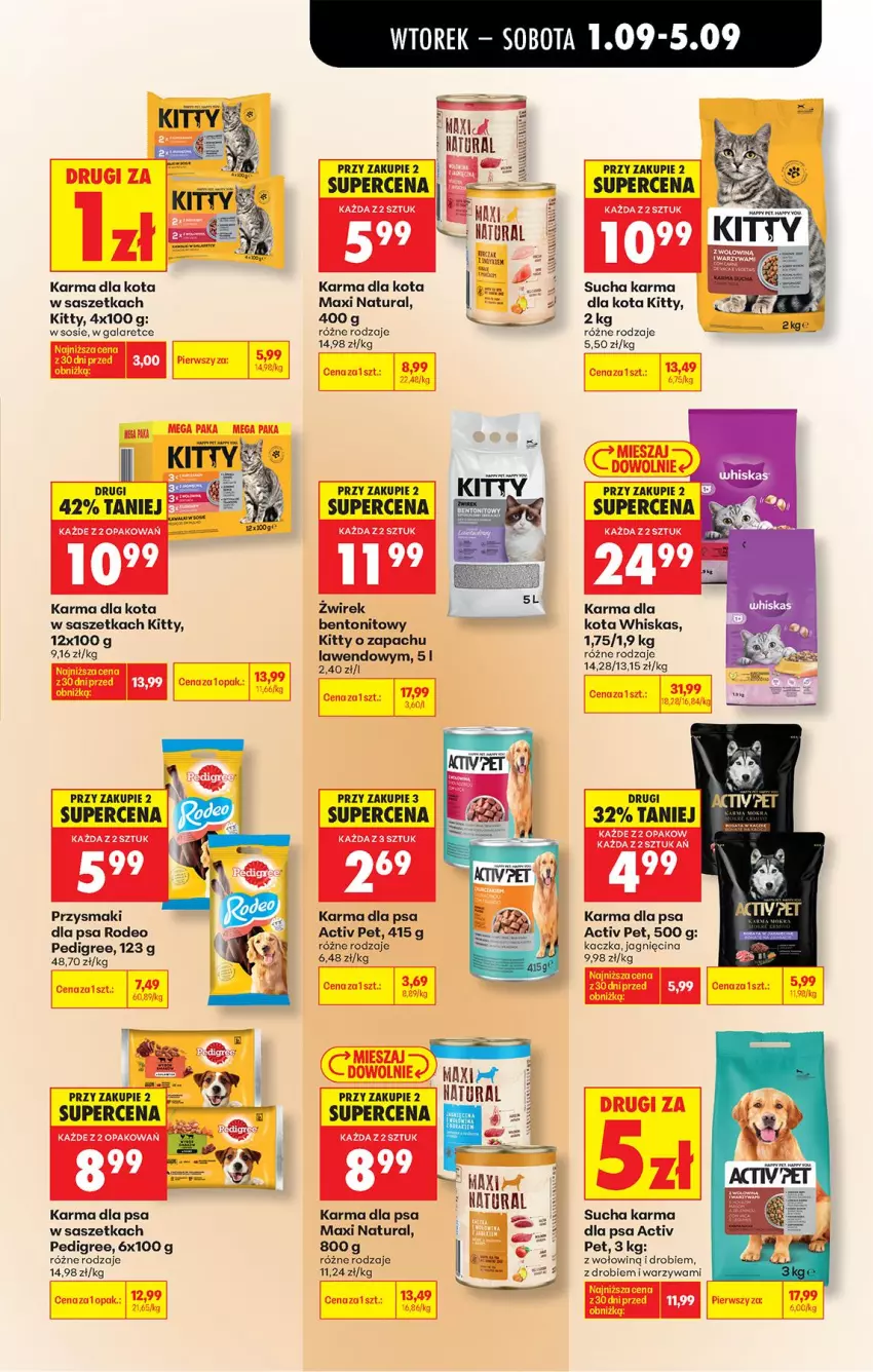 Gazetka promocyjna Biedronka - Od Wtorku - ważna 01.09 do 05.09.2026 - strona 75 - produkty: Gala, Kaczka, Pedigree, Przysmaki, Sos, Sucha karma, Warzywa, Whiskas