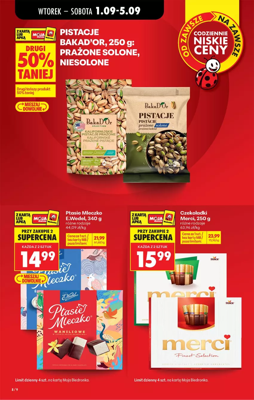 Gazetka promocyjna Biedronka - Od Wtorku - ważna 01.09 do 05.09.2026 - strona 8 - produkty: Merci, Pistacje