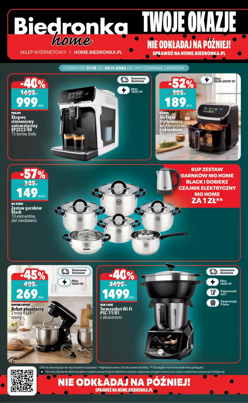 Gazetka promocyjna Biedronka - Biedronka Home - ważna 31.10 do 07.11.2026 - strona 2 - produkty: Czajnik, Czajnik elektryczny, Intel, Lack, LG, Robot