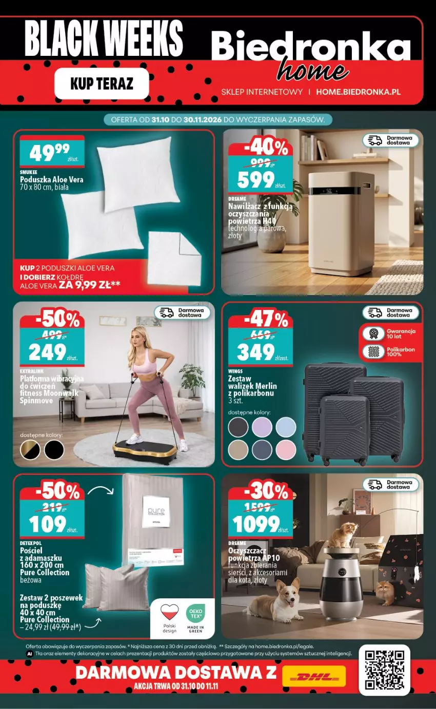 Gazetka promocyjna Biedronka - Biedronka Home - ważna 31.10 do 07.11.2026 - strona 3 - produkty: Aloe vera, Gala, Intel, Poduszka, Pościel, Pur