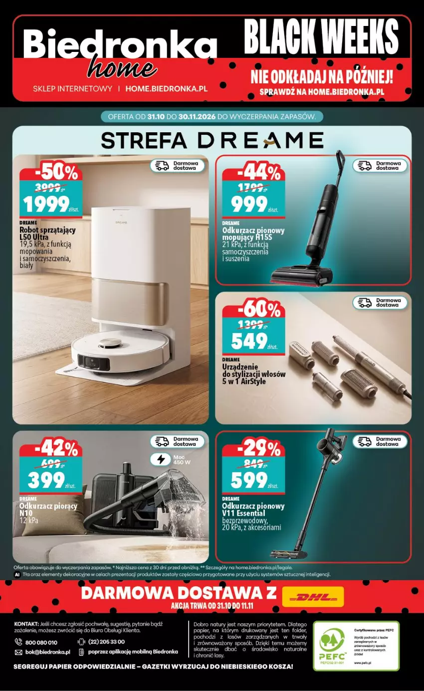Gazetka promocyjna Biedronka - Biedronka Home - ważna 31.10 do 07.11.2026 - strona 6 - produkty: Fa, Intel, Kosz, Mobil, Odkurzacz, Papier, Robot