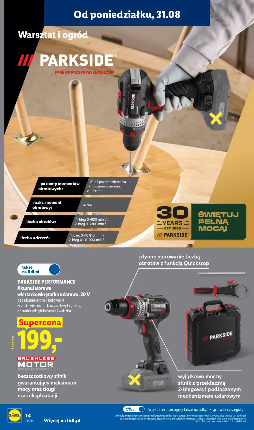 Gazetka promocyjna Lidl - Gazetka ważna od 31.08. do 05.09. - ważna 31.08 do 05.09.2026 - strona 18 - produkty: Akumulator, Akumulatorowa wiertarkowkrętark, Gra, Ogród, Parkside, Tarka, Top, Walizka, Wiertarkowkrętarka, Wkręt, Wkrętarka