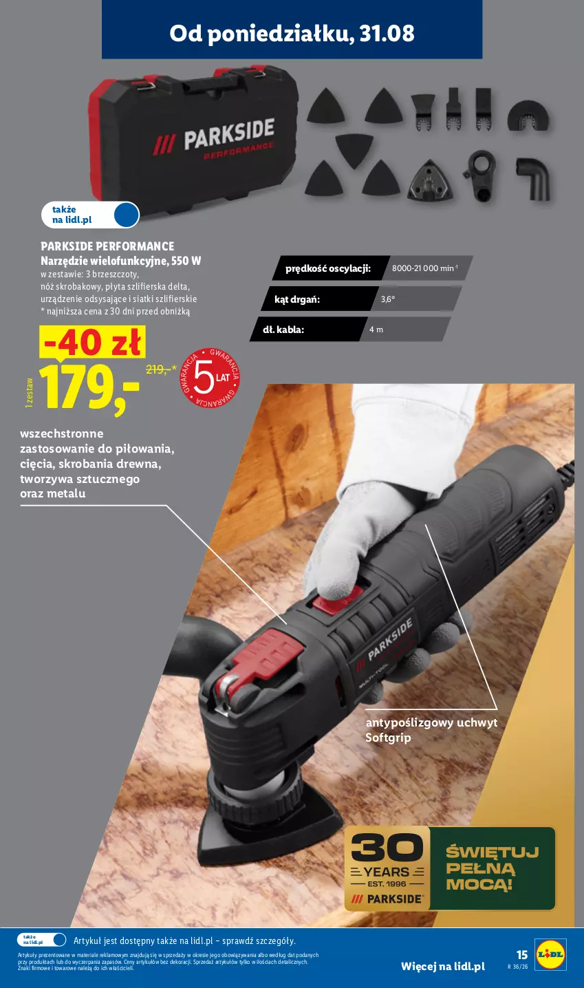 Gazetka promocyjna Lidl - Gazetka ważna od 31.08. do 05.09. - ważna 31.08 do 05.09.2026 - strona 19 - produkty: Parkside, Płyta