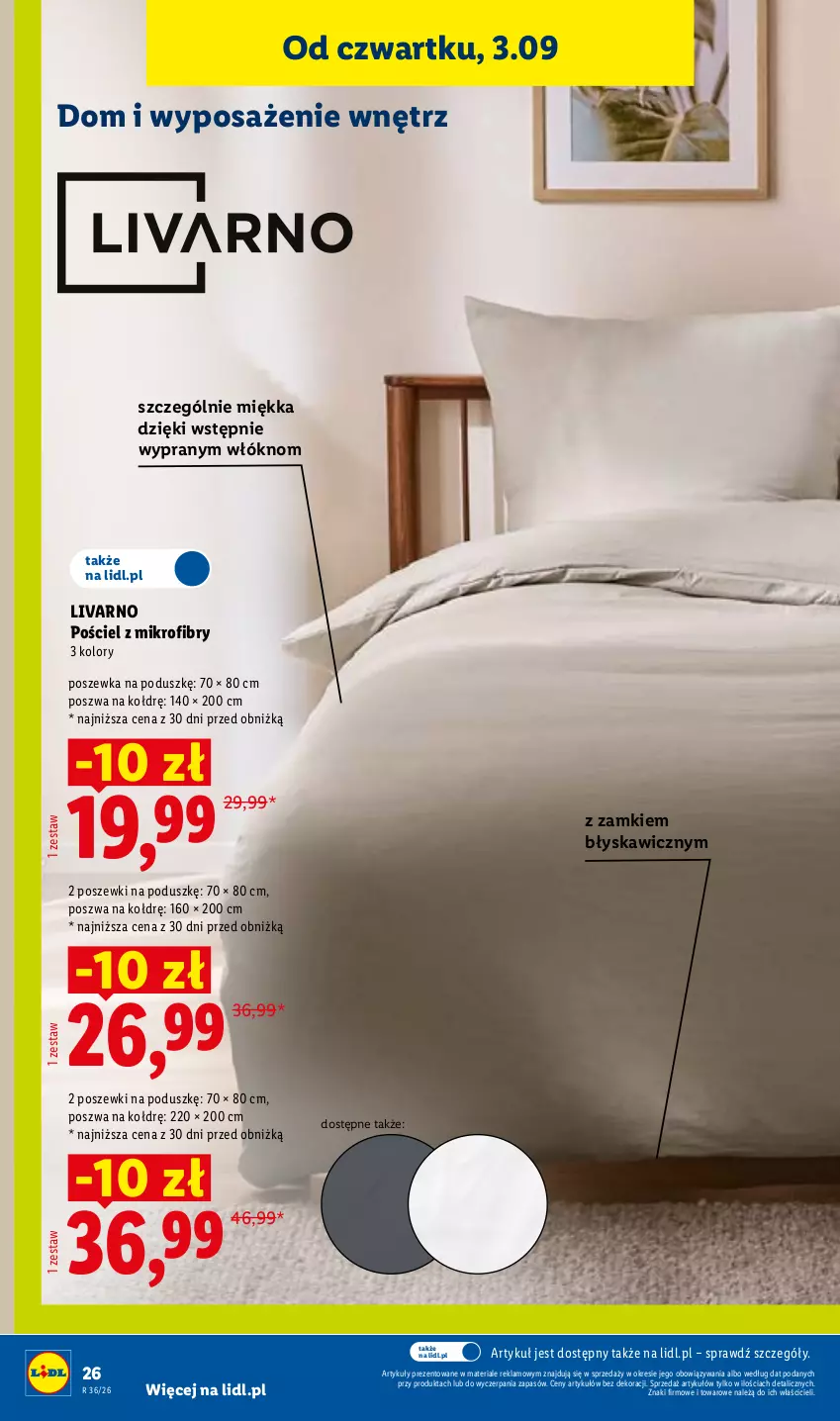 Gazetka promocyjna Lidl - Gazetka ważna od 31.08. do 05.09. - ważna 31.08 do 05.09.2026 - strona 32 - produkty: Ivar, Pościel, Poszewka