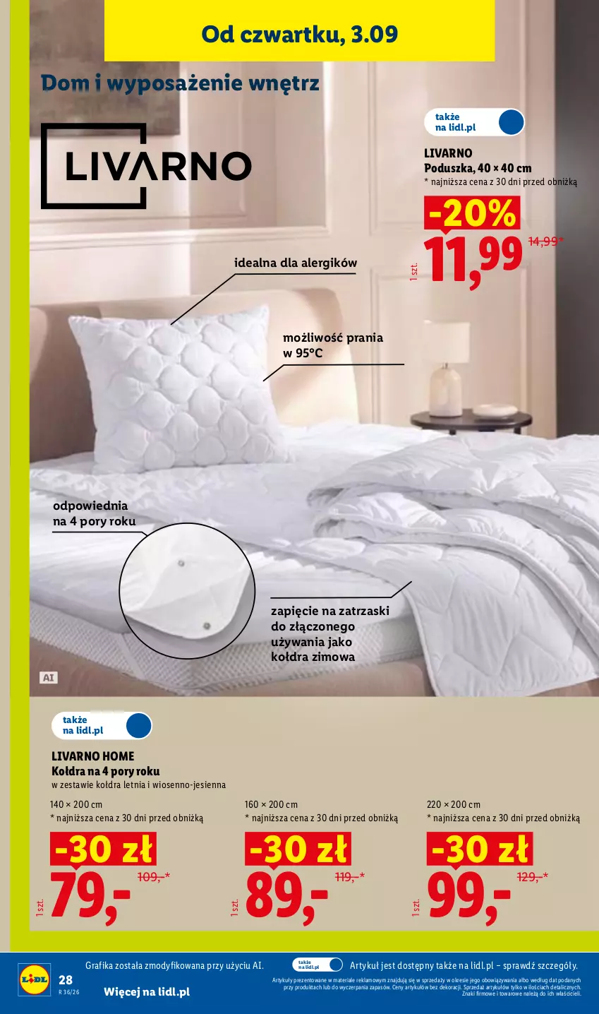 Gazetka promocyjna Lidl - Gazetka ważna od 31.08. do 05.09. - ważna 31.08 do 05.09.2026 - strona 34 - produkty: Gra, Grafika, Ivar, Kołdra, Poduszka, Por