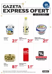 Gazetka promocyjna Makro - [Oferta specjalna] Express ofert - Gazetka - ważna od 17.12 do 17.12.2021 - strona 1 - produkty: Serek wiejski, Serek puszysty, Sok, Ser, Gin, Piątnica, Coca-Cola, Serek, Napój gazowany, Alkohole, Finuu, Napój, Mleko