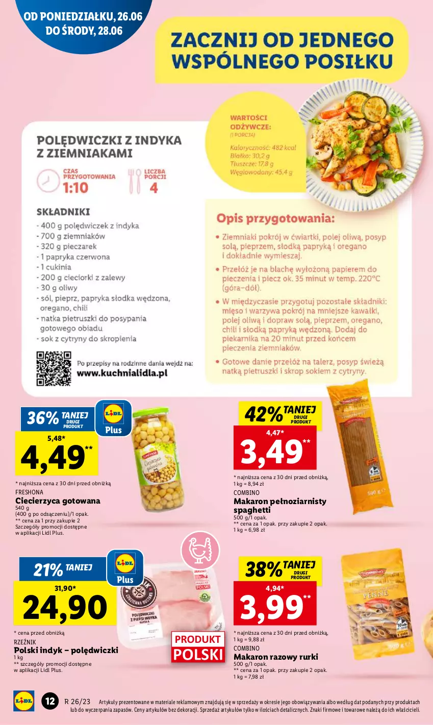 Gazetka promocyjna Lidl - GAZETKA - ważna 26.06 do 28.06.2023 - strona 12 - produkty: Makaron, Rurki, Spaghetti