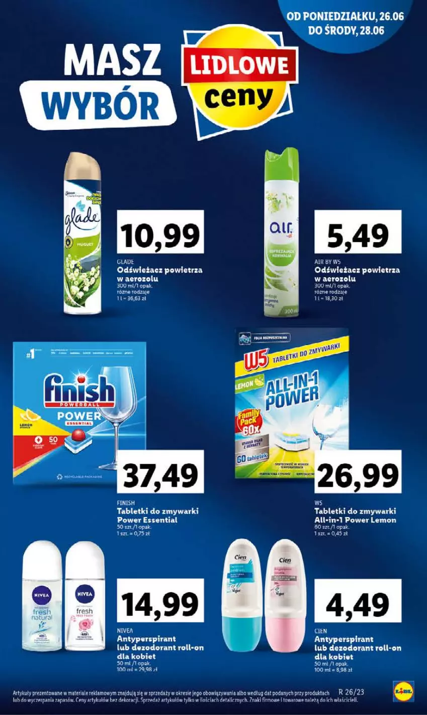 Gazetka promocyjna Lidl - GAZETKA - ważna 26.06 do 28.06.2023 - strona 17 - produkty: Antyperspirant, Dezodorant, Fa, LG, Odświeżacz powietrza, Tablet, Tabletki do zmywarki, Zmywarki