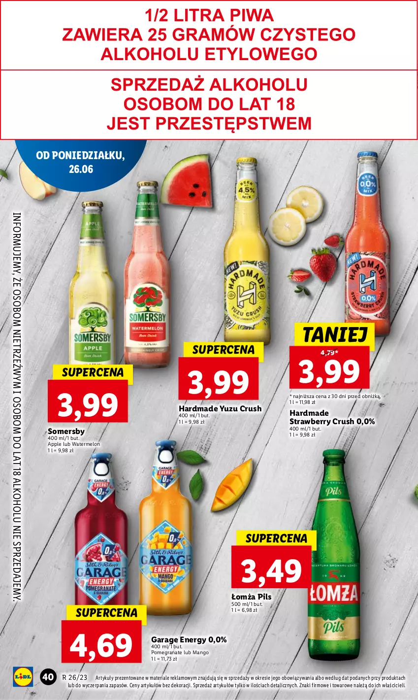 Gazetka promocyjna Lidl - GAZETKA - ważna 26.06 do 28.06.2023 - strona 42 - produkty: Gra, Granat, Mango, Melon, Somersby