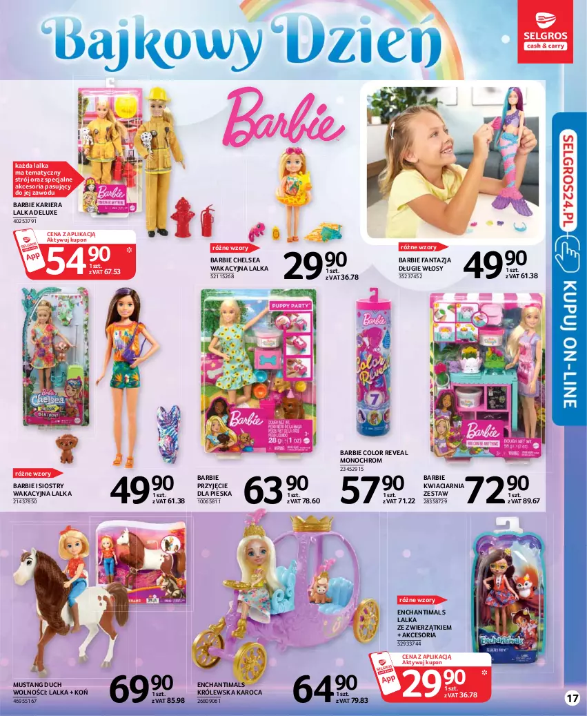 Gazetka promocyjna Selgros - Katalog Dzień Dziecka - ważna 13.05 do 26.05.2021 - strona 17 - produkty: Barbie, Enchantimals, Fa, Fanta, Lalka, Mus