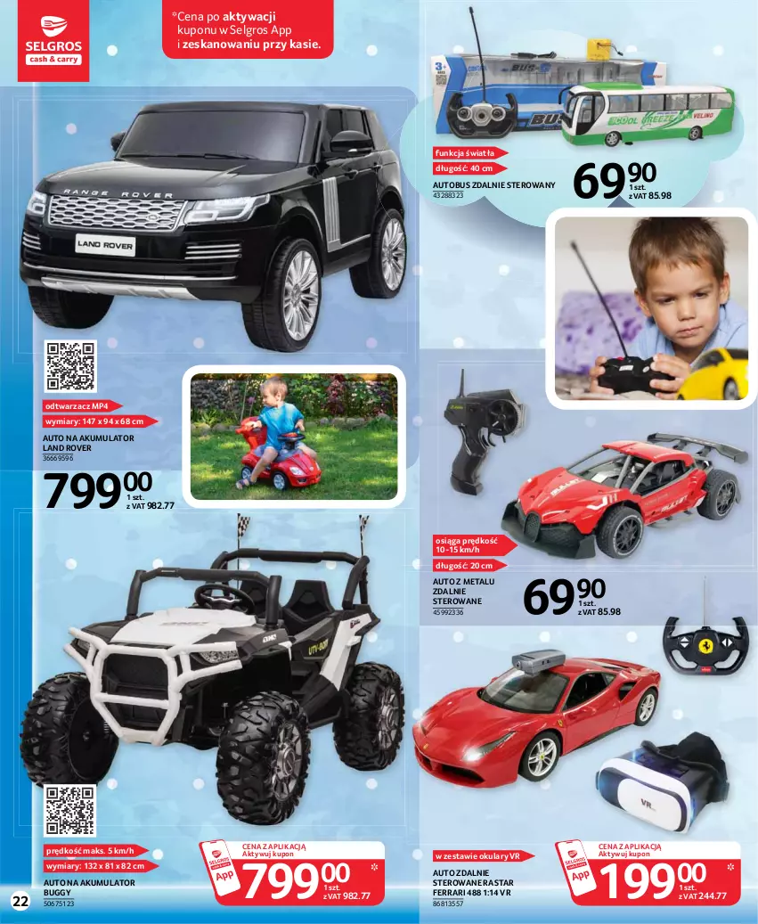 Gazetka promocyjna Selgros - Katalog Dzień Dziecka - ważna 13.05 do 26.05.2021 - strona 22 - produkty: Akumulator, Autobus, Land Rover, LG