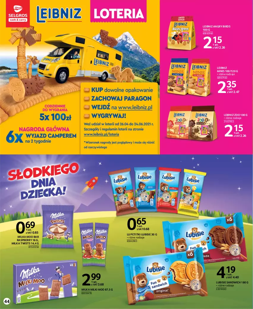 Gazetka promocyjna Selgros - Katalog Dzień Dziecka - ważna 13.05 do 26.05.2021 - strona 44 - produkty: Gry, Lubisie, Milka