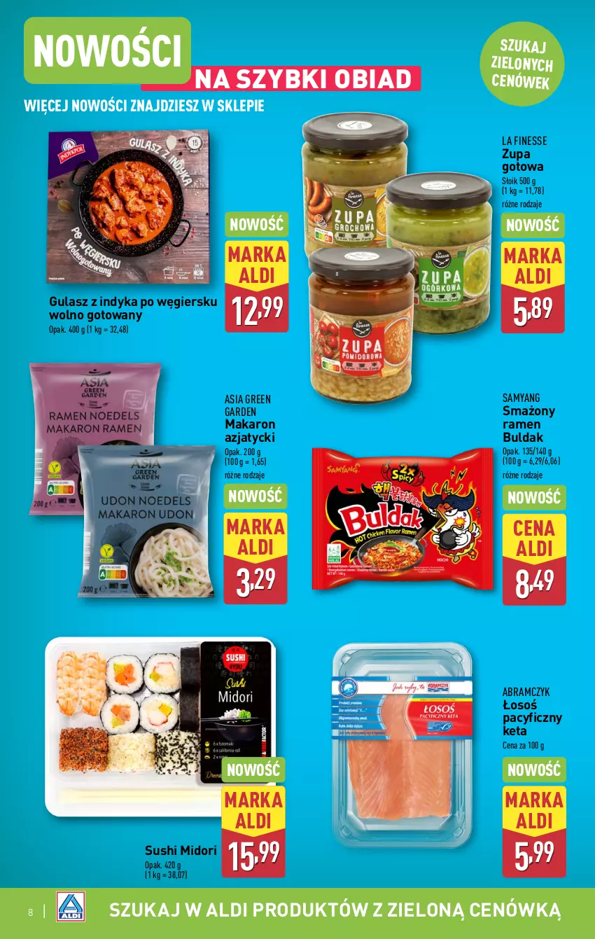 Gazetka promocyjna Aldi - Pełna oferta - ważna 03.02 do 08.02.2025 - strona 8 - produkty: Makaron, Sushi, Zupa