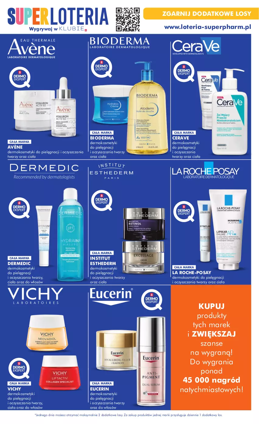 Gazetka promocyjna Super Pharm - Gazetka - ważna 14.09 do 27.09.2023 - strona 20 - produkty: Avène, Bioderma, CeraVe, Dermedic, Gra, Gry, Kosmetyki do pielęgnacji, La Roche-Posay, Vichy