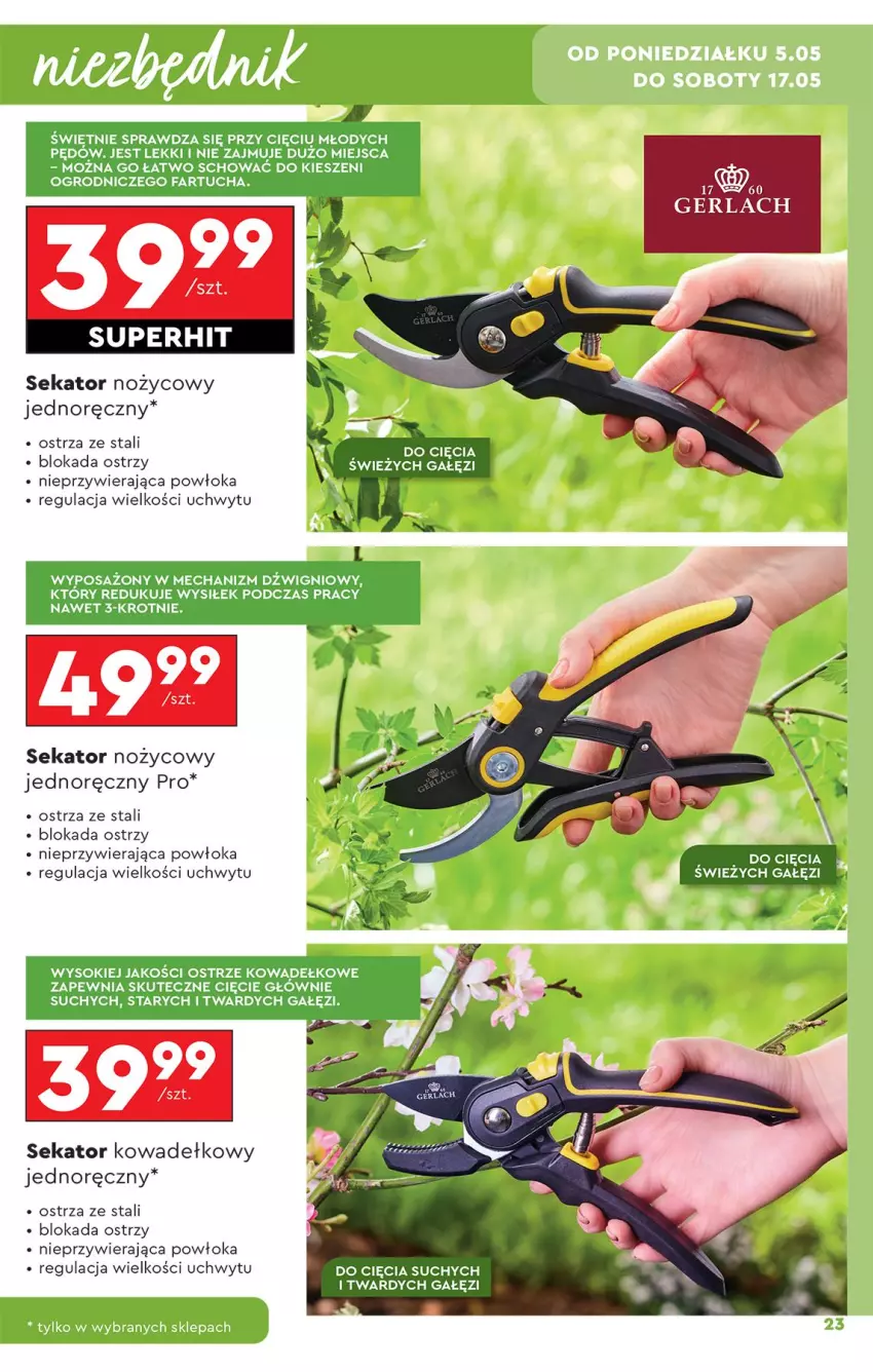 Gazetka promocyjna Biedronka - Okazje Tygodnia - ważna 05.05 do 17.05.2025 - strona 23 - produkty: Noż, Sekator