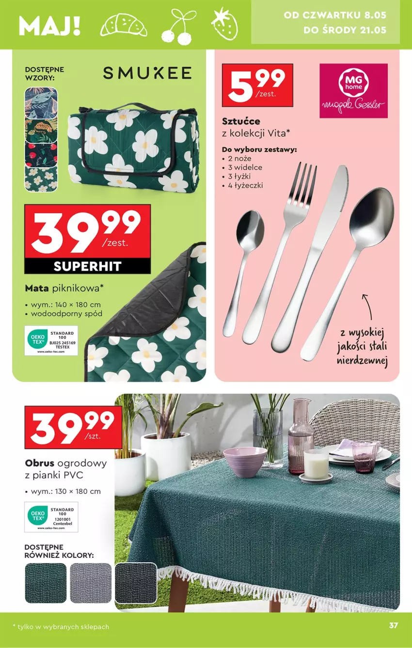 Gazetka promocyjna Biedronka - Okazje Tygodnia - ważna 05.05 do 17.05.2025 - strona 37 - produkty: Noż, Obrus, Por