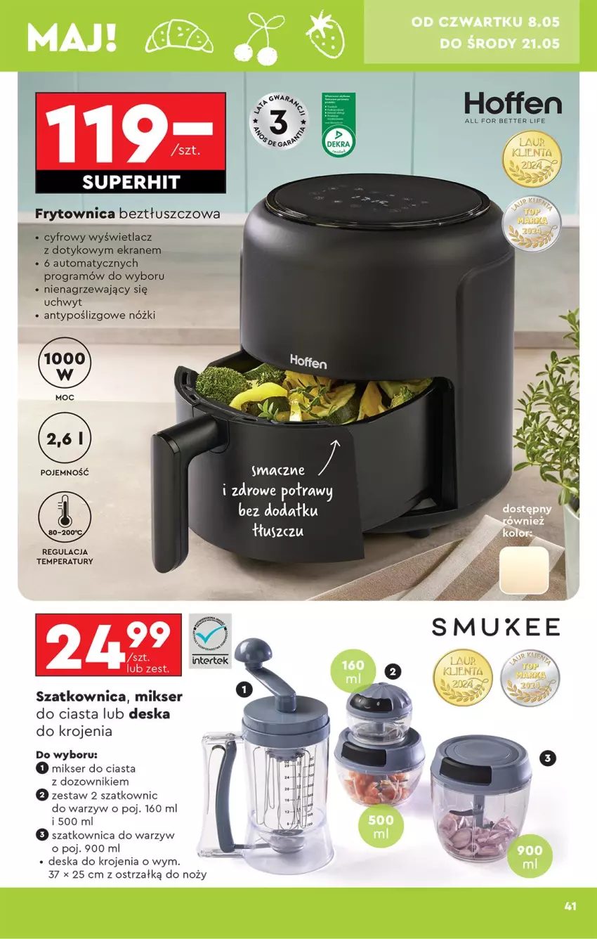 Gazetka promocyjna Biedronka - Okazje Tygodnia - ważna 05.05 do 17.05.2025 - strona 41 - produkty: Deska do krojenia, Dozownik, Gra, Mikser, Noż, Ser, Szatkownica