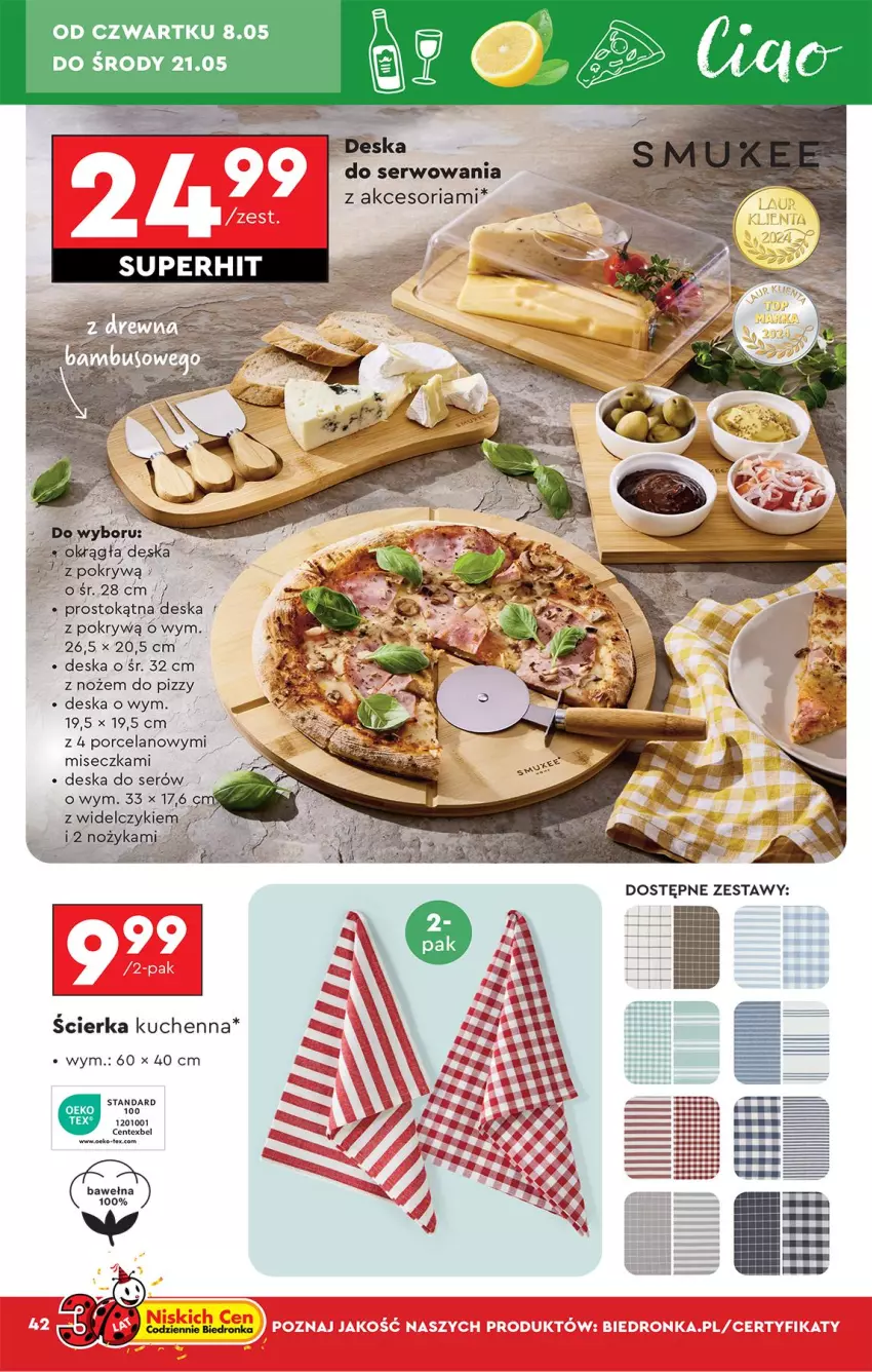 Gazetka promocyjna Biedronka - Okazje Tygodnia - ważna 05.05 do 17.05.2025 - strona 42 - produkty: Fa, Miseczka, Noż, Por, Ser, Wełna