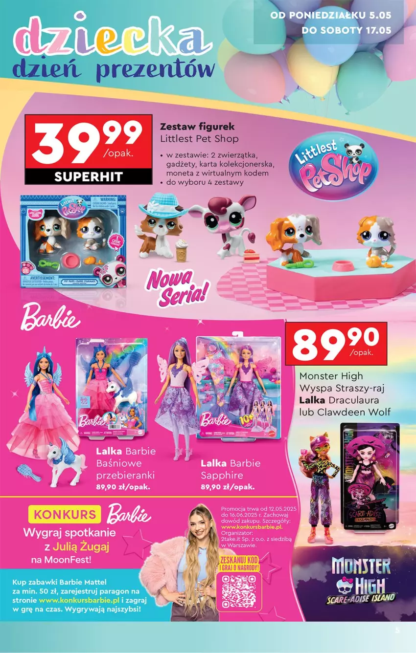 Gazetka promocyjna Biedronka - Okazje Tygodnia - ważna 05.05 do 17.05.2025 - strona 5 - produkty: Barbie, Lalka, Laur, LG, Littlest Pet Shop