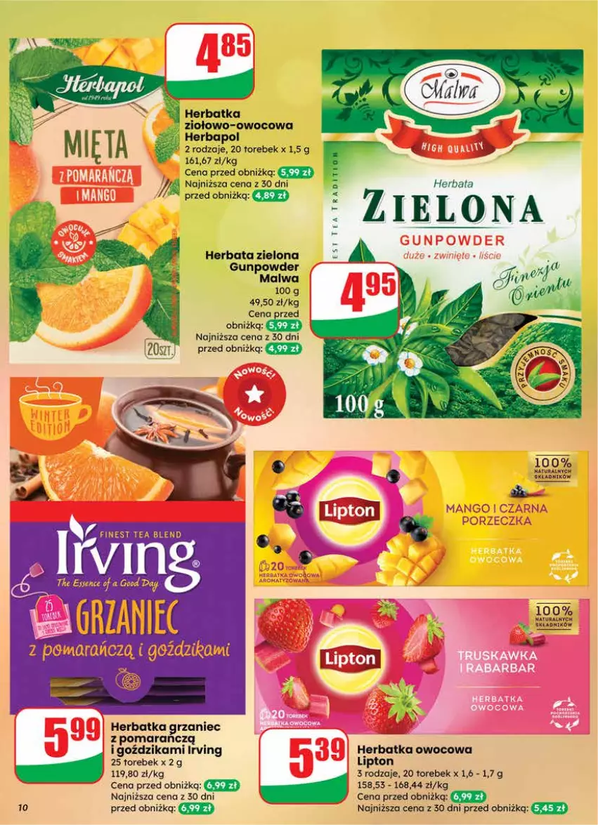 Gazetka promocyjna Dino - Gazetka 08 / 2026 - ważna 18.02 do 24.02.2026 - strona 10 - produkty: Gra, Herbapol, Herbata, Irving, Lipton