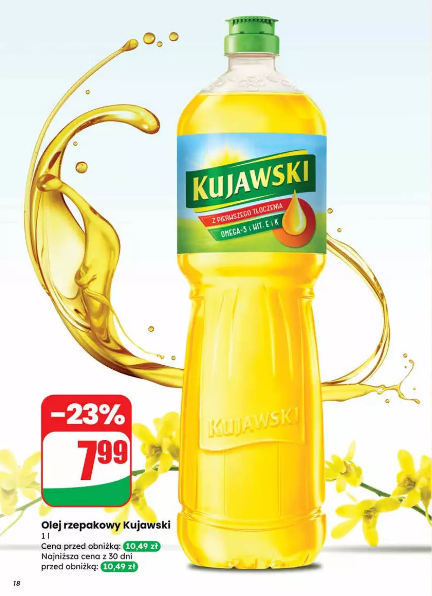 Gazetka promocyjna Dino - Gazetka 08 / 2026 - ważna 18.02 do 24.02.2026 - strona 18 - produkty: Kujawski, Olej, Olej rzepakowy