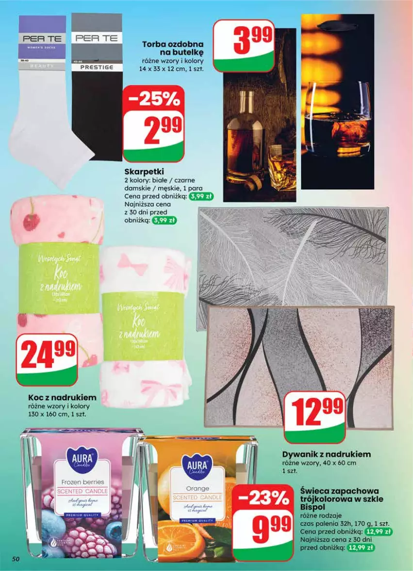 Gazetka promocyjna Dino - Gazetka 08 / 2026 - ważna 18.02 do 24.02.2026 - strona 50 - produkty: Dywan, Dywanik, Karp, Koc, Skarpetki, Torba