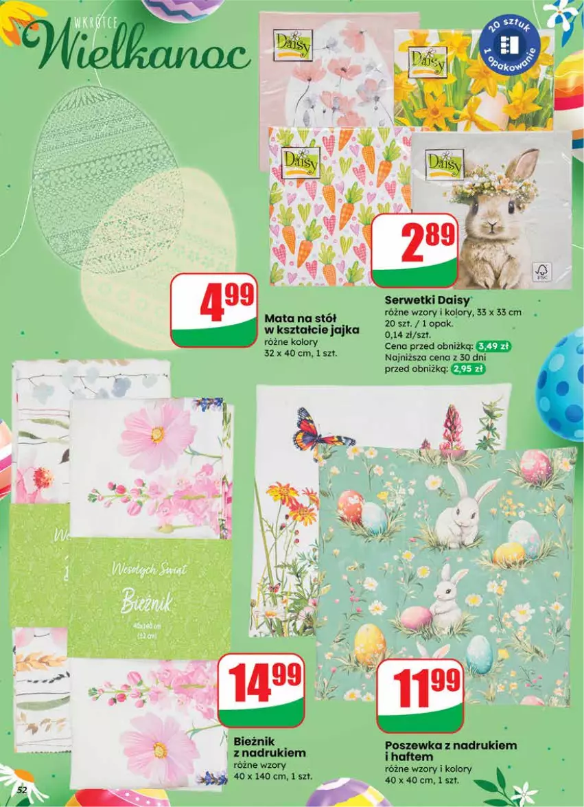 Gazetka promocyjna Dino - Gazetka 08 / 2026 - ważna 18.02 do 24.02.2026 - strona 52 - produkty: Bieżnik, Ser, Serwetki, Stół