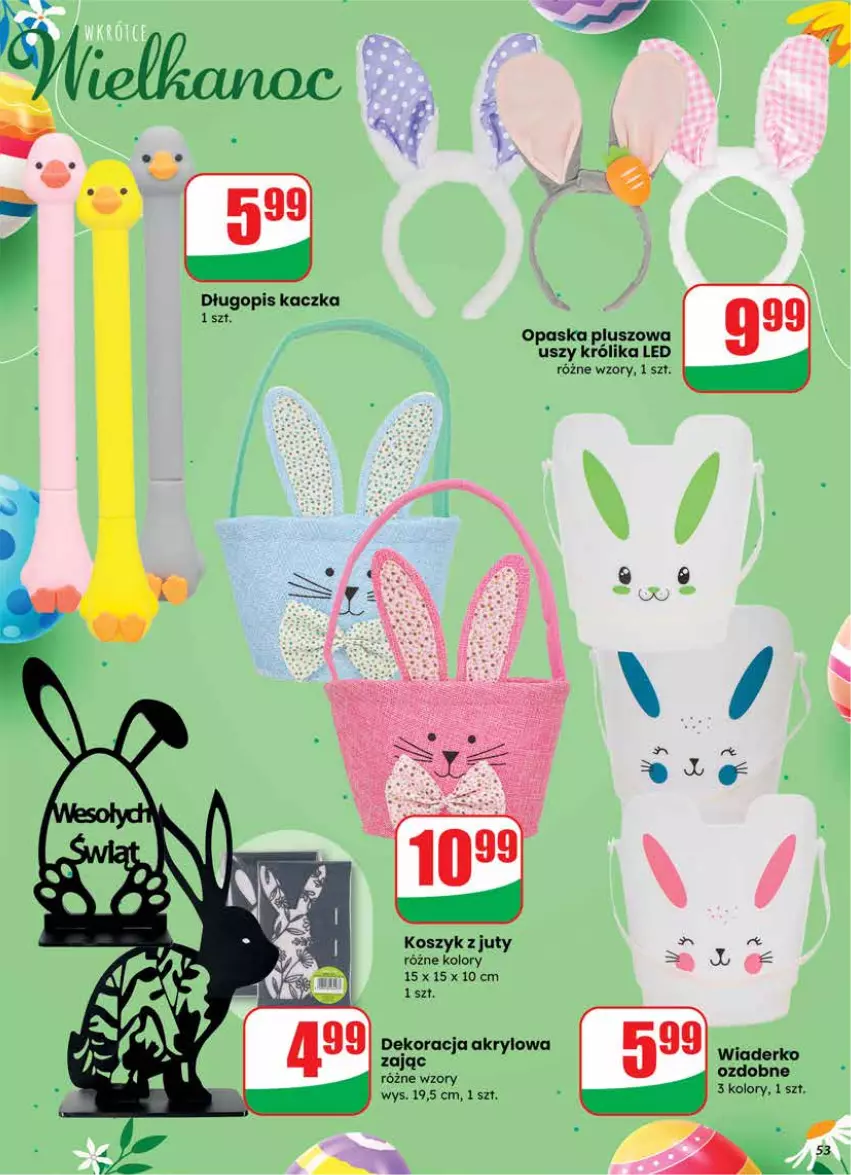 Gazetka promocyjna Dino - Gazetka 08 / 2026 - ważna 18.02 do 24.02.2026 - strona 53 - produkty: Długopis, Kaczka, Kosz, Królik, Opaska