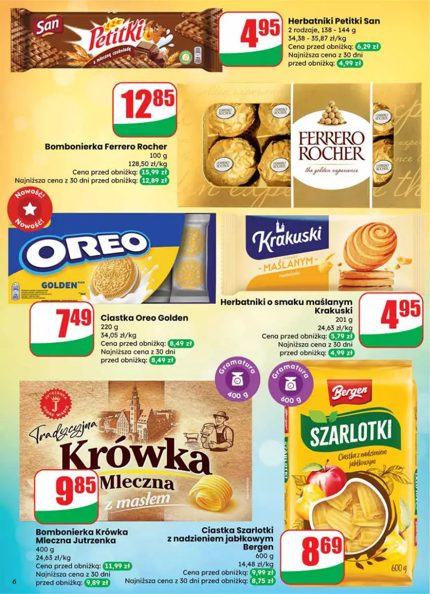 Gazetka promocyjna Dino - Gazetka 08 / 2026 - ważna 18.02 do 24.02.2026 - strona 6 - produkty: Ciastka, Ferrero, Ferrero Rocher, Herbatniki, Krakus, Krakuski, Oreo