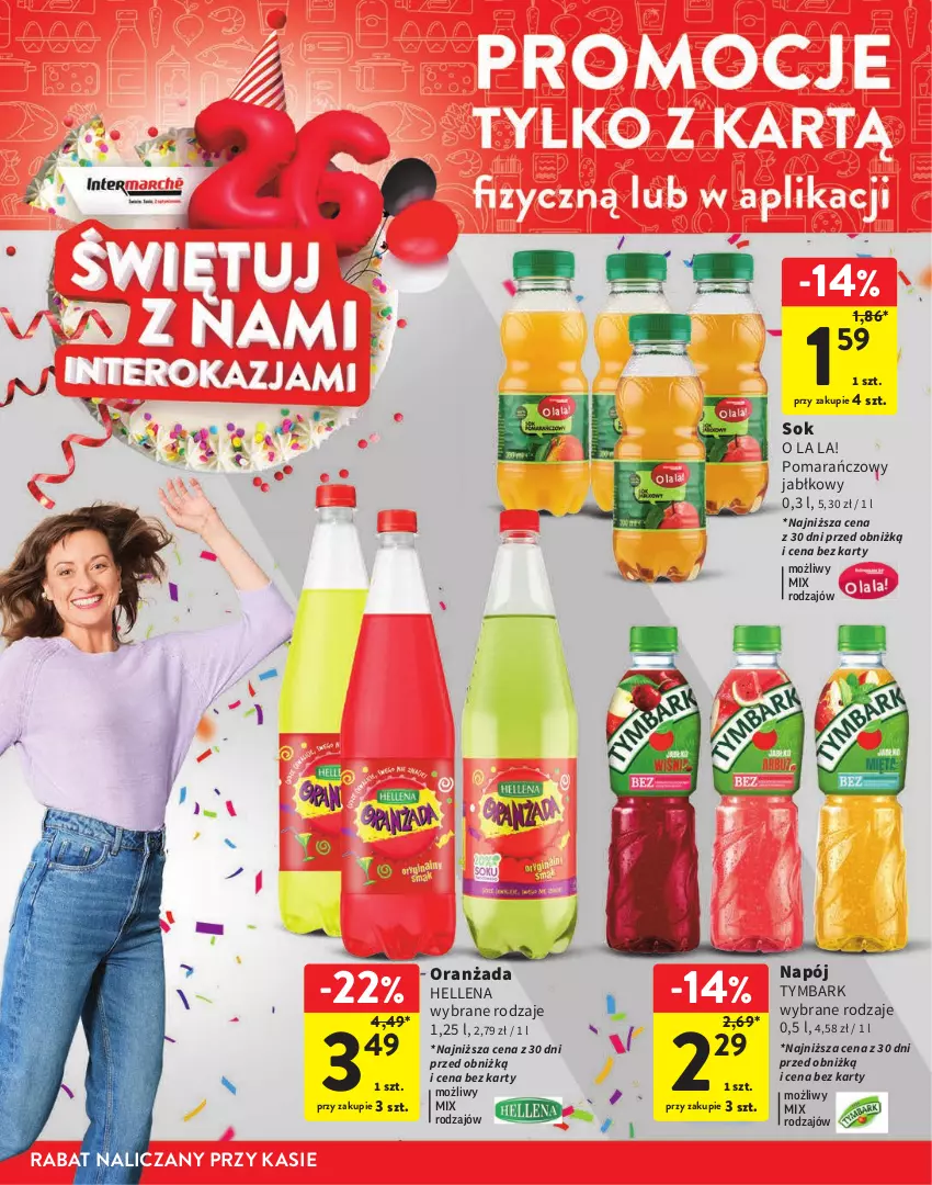 Gazetka promocyjna Intermarche - Gazetka Intermarche - ważna 21.09 do 04.10.2023 - strona 16 - produkty: Hellena, Napój, Oranżada, Sok, Tymbark