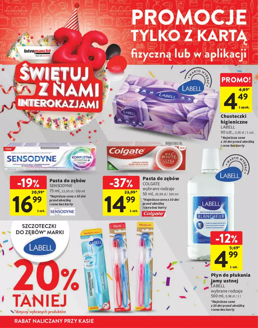 Gazetka promocyjna Intermarche - Gazetka Intermarche - ważna 21.09 do 04.10.2023 - strona 20 - produkty: Bell, Chusteczki, Colgate, LG, Pasta do zębów, Płyn do płukania, Płyn do płukania jamy ustnej, Sensodyne