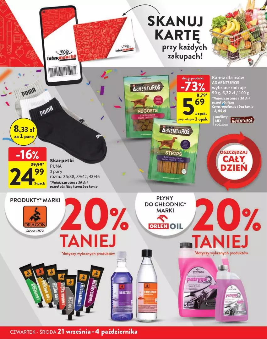 Gazetka promocyjna Intermarche - Gazetka Intermarche - ważna 21.09 do 04.10.2023 - strona 23 - produkty: Adventuros, Karp, Puma, Skarpetki