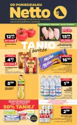 Gazetka promocyjna Netto - Od Poniedziałku - Gazetka - ważna od 25.01 do 25.01.2026 - strona 1 - produkty: Piwa, Piwo, Kurczak, Ser, Mus, Gra, Papier, Filet z piersi kurczaka, Królewski, Tyskie, Ręcznik, Muszynianka, Czekolada, Olej rzepakowy, Woda mineralna, Woda, Olej, Milka, Pomidor malinowy